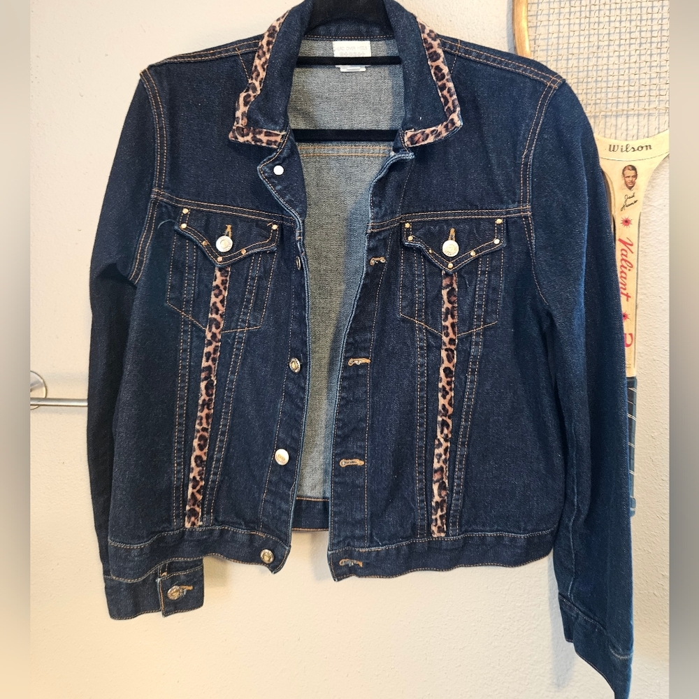 VTG Jean Jacket Cheetah - Picture 2 of 5